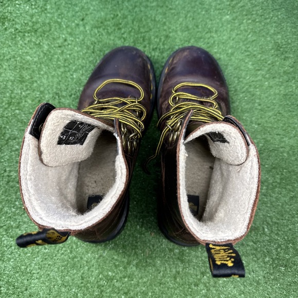 Dr. Martens 1460 Pascal Boots Men's 8, Brown Leather Combat Lace-Up AirWair - Picture 8 of 11